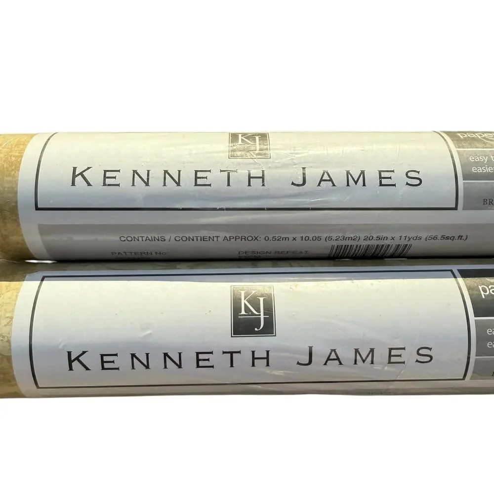Kenneth James Wallpaper Joseph Abboud Floral Beige 54439 One Roll NEW